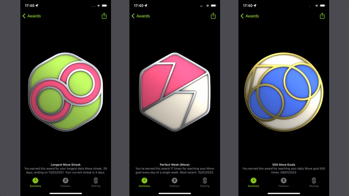 apple watch badges earned